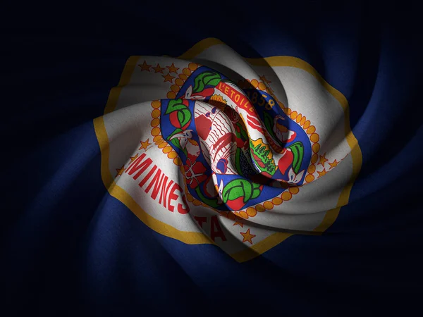 Fondo Curvado Bandera Minnesota Ilustración — Foto de Stock