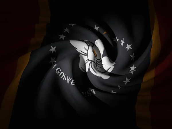 Изогнутый Флаг Миссисипи Иллюстрация — стоковое фото