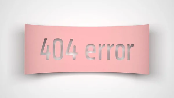 Error Nota Papel 404 Sobre Fondo Blanco Ilustración — Foto de Stock