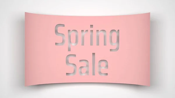 Paper Note Spring Sale White Background Illustration — Stock Photo, Image