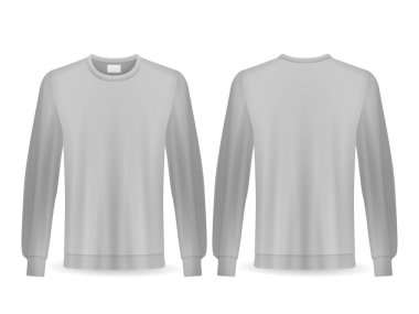 Sweatshirt set on a white background. Vector illustration.