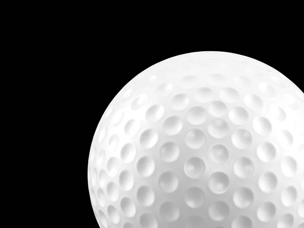 Golflabda Fekete Háttér Illusztráció — Stock Fotó