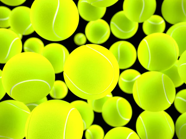 テニスボールによって形成された背景 3Dイラスト — ストック写真