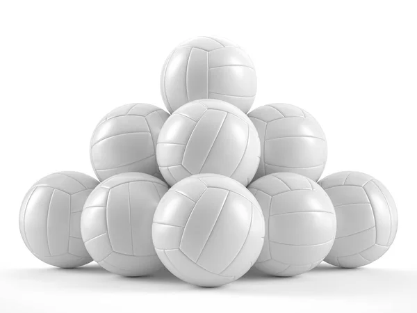 Pyramid Formed Volleyball Balls Illustrration — Stock Photo, Image