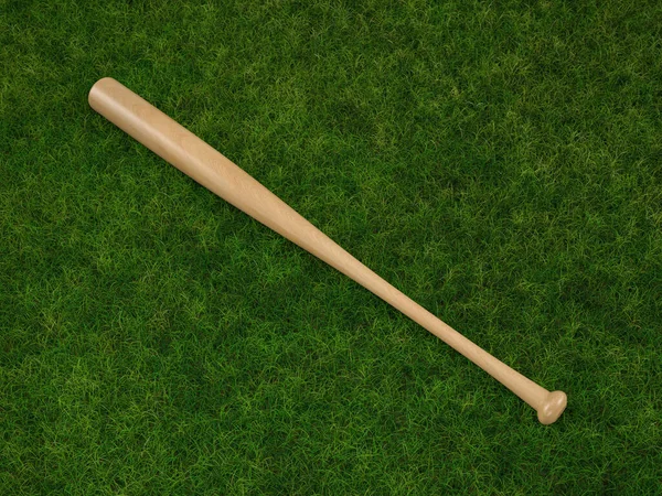 Baseball Bat Grass Background Illustration — Stock Photo, Image
