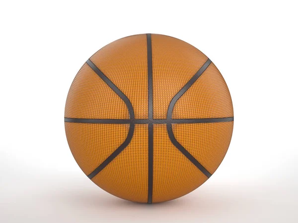 Bola Basquete Sobre Fundo Branco Ilustração — Fotografia de Stock