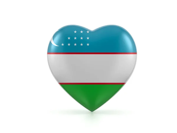 Прапор Узбекистану Білому Тлі Ілюстрація — стокове фото