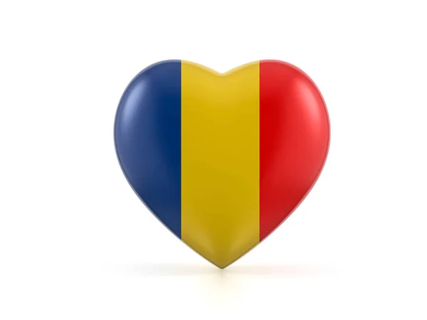 루마니아의 심장은 바탕에 그을려 — 스톡 사진
