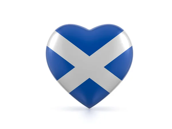 Schotse Hartvlag Een Witte Achtergrond Illustratie — Stockfoto