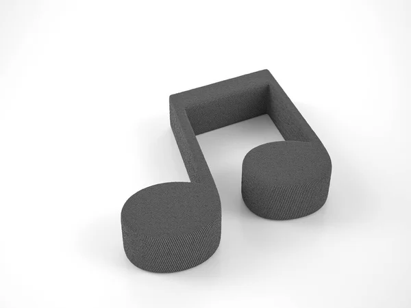 Knitted Music Note White Background — 스톡 사진