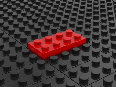 Oyuncak blokların oluşturduğu bir arka plan. 3d illüstrasyon.