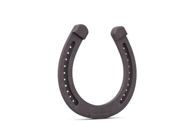 Beyaz arka planda at nalı. 3d illüstrasyon.