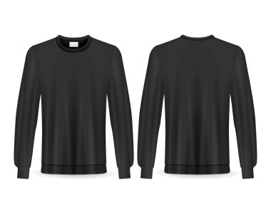 Sweatshirt set on a white background. Vector illustration.