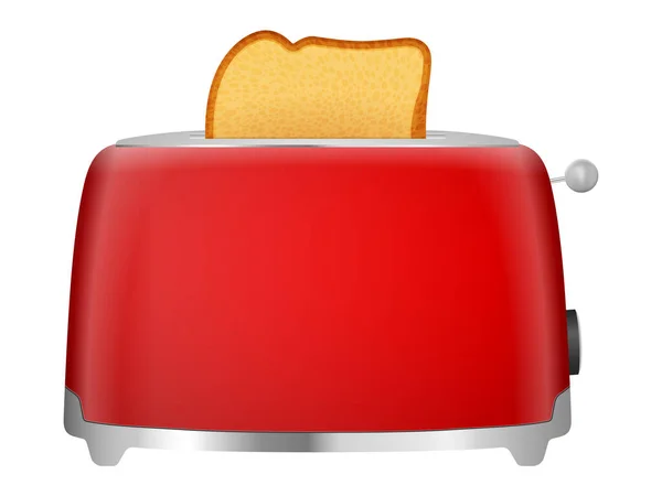 Toaster Mit Brot Auf Weißem Hintergrund Vektorillustration — Stockvektor