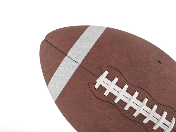 白い背景にアメリカンフットボール 3Dイラスト — ストック写真