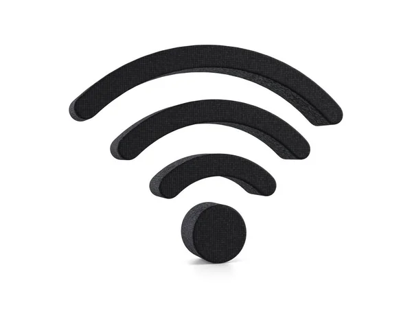 Simbol Wifi Plastik Pada Latar Belakang Putih Ilustrasi — Stok Foto