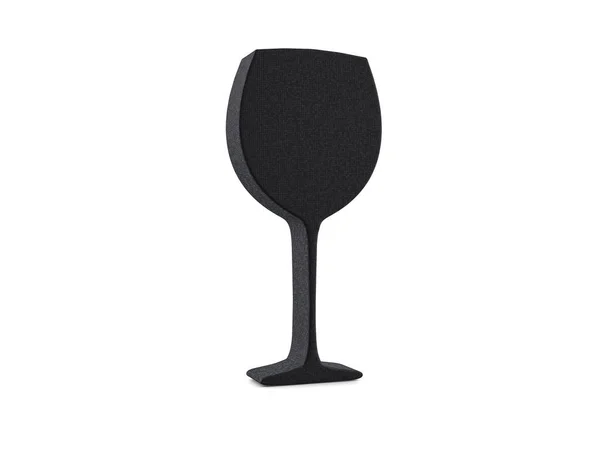 Weinglassymbol Aus Kunststoff Auf Weißem Hintergrund Illustration — Stockfoto