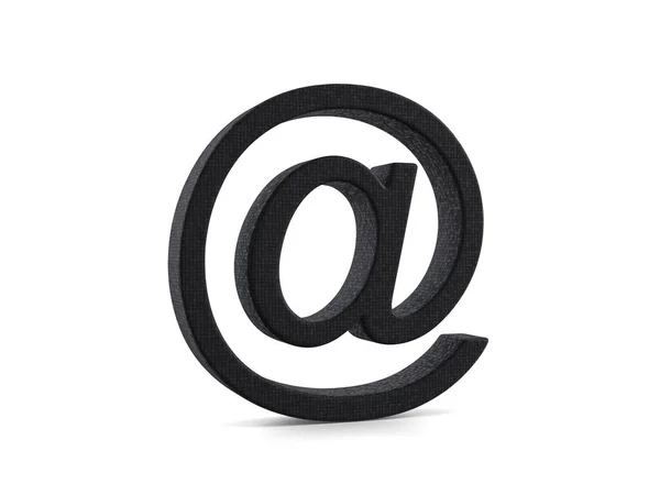 Plastový Email Symbol Bílém Pozadí Ilustrace — Stock fotografie
