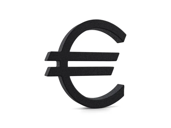 Símbolo Plástico Euro Sobre Fondo Blanco Ilustración — Foto de Stock