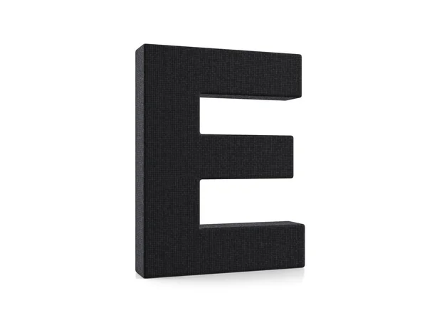 白い背景にプラスチック文字E 3Dイラスト — ストック写真