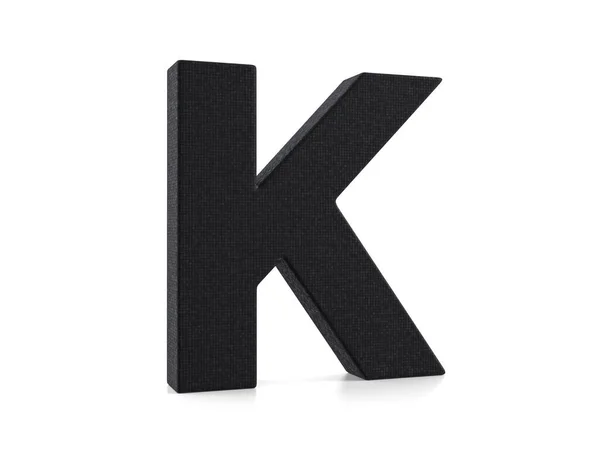 白い背景にプラスチック文字K 3Dイラスト — ストック写真