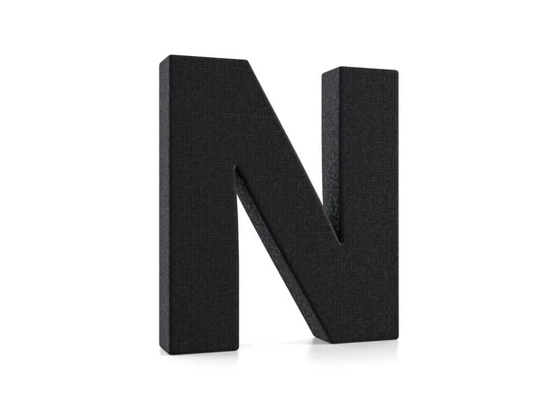 白い背景にプラスチック製の文字N 3Dイラスト — ストック写真