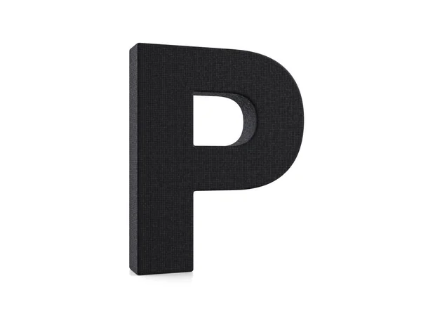 白色背景上的塑料字母P 3D说明 — 图库照片
