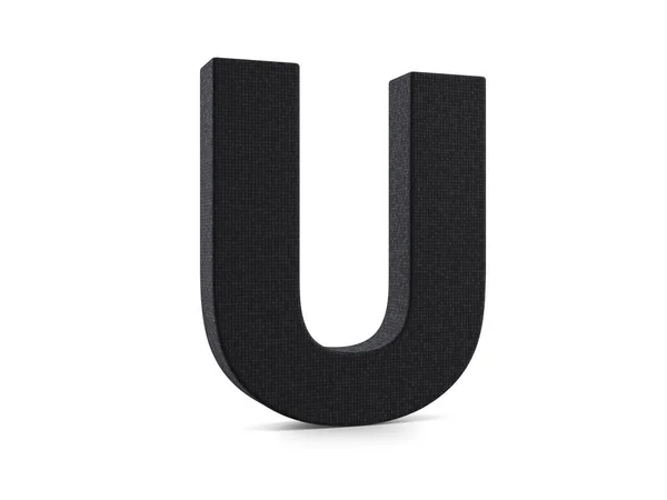 白色背景上的塑料字母U 3D说明 — 图库照片