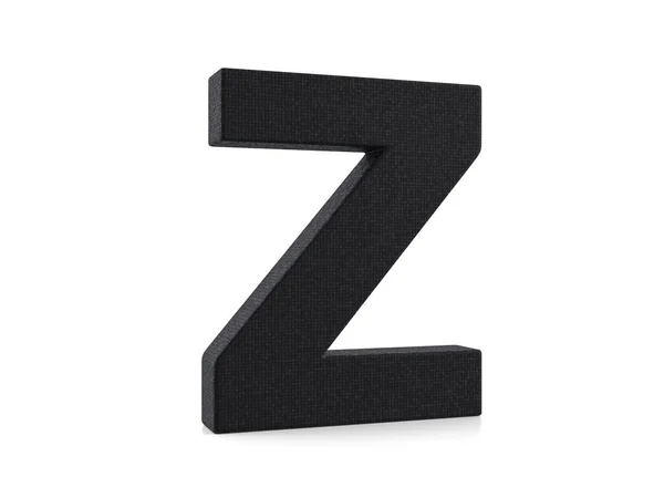 白色背景上的塑料字母Z 3D说明 — 图库照片