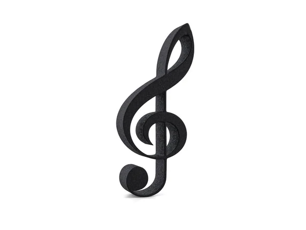 Símbolo Nota Musical Plástico Sobre Fondo Blanco Ilustración — Foto de Stock
