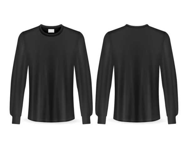 Shirt Lång Ärm Som Vit Bakgrund Vektorillustration — Stock vektor