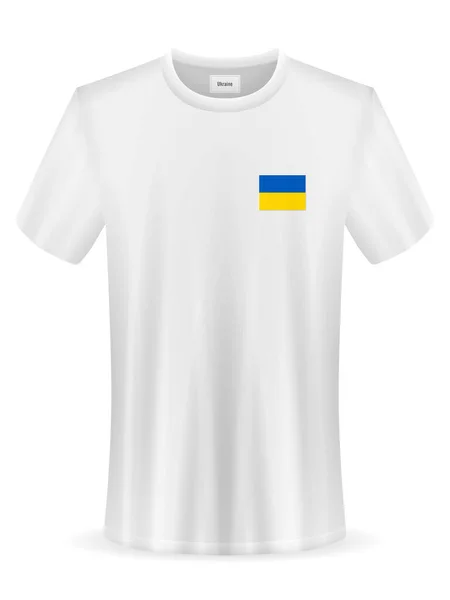 Футболка Прапором України Білому Тлі Приклад Вектора — стоковий вектор