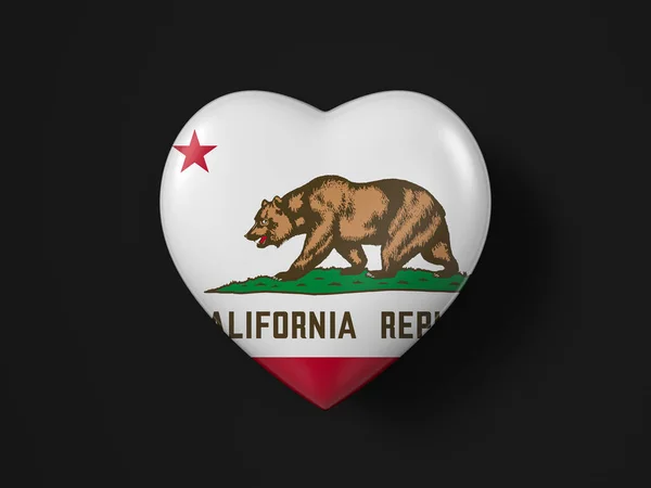 Прапор Штату Каліфорнія Чорному Тлі Ілюстрація — стокове фото