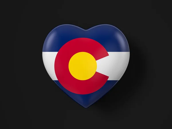 Прапор Штату Колорадо Чорному Тлі Ілюстрація — стокове фото