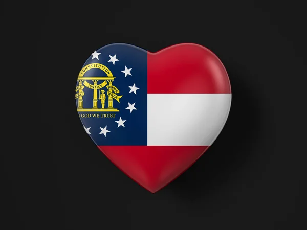 Прапор Штату Джорджія Чорному Тлі Ілюстрація — стокове фото