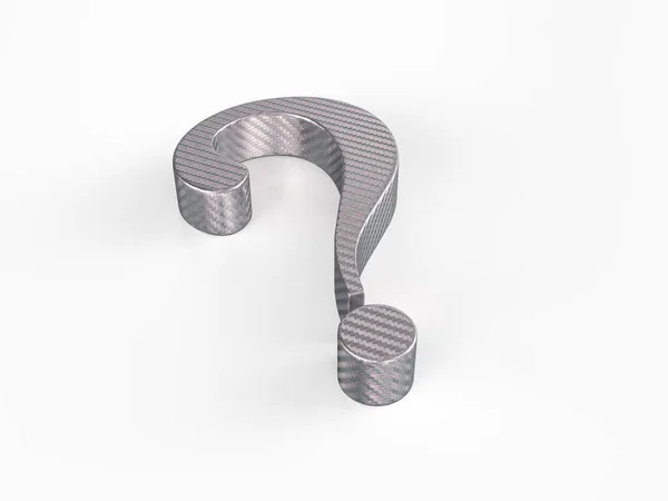 Holographic Foil Question Symbol White Background Illustration — Stock Photo, Image