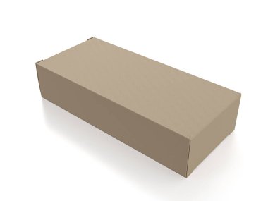 Packaging box on a white background. 3d illustration.