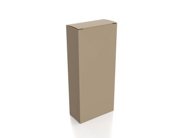 Packaging box on a white background. 3d illustration.