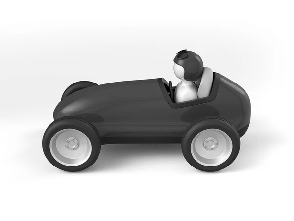 Іграшковий Автомобіль Білому Тлі Ілюстрація — стокове фото