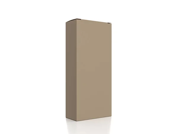 白い背景にパッケージボックス 3Dイラスト — ストック写真