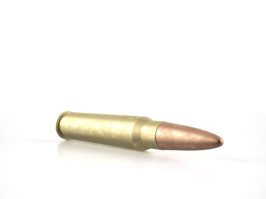Bullet on a white background. 3d illustration.