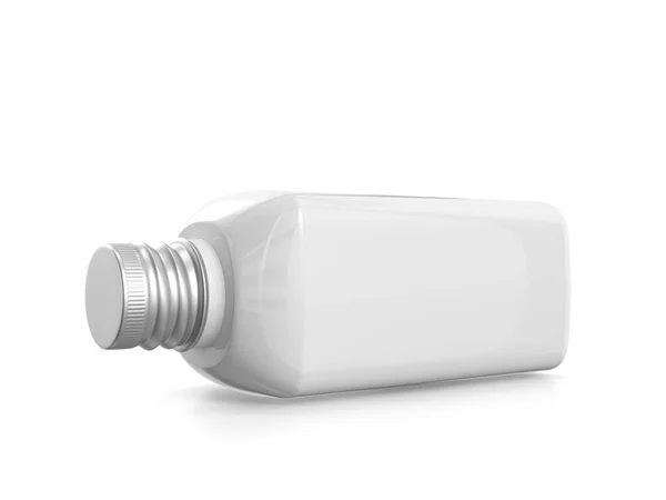 白い背景にセラミックボトル 3Dイラスト — ストック写真
