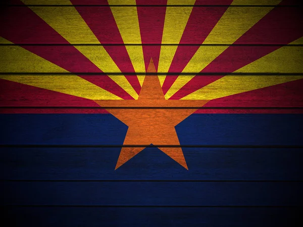 Wooden Arizona Flag Background Illustration — Stock Photo, Image