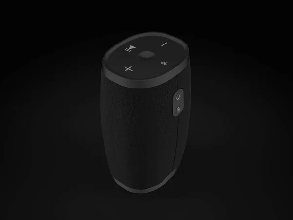 Bluetooth Speaker Black Background Illustration — Photo