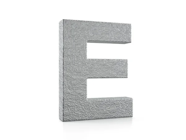 Foil Letter White Background Illustration — Stock Photo, Image