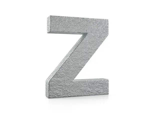 白色背景上的字母Z 3D说明 — 图库照片