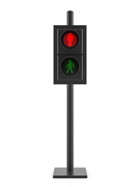 Traffic Light White Background Illustration — Stock Photo, Image