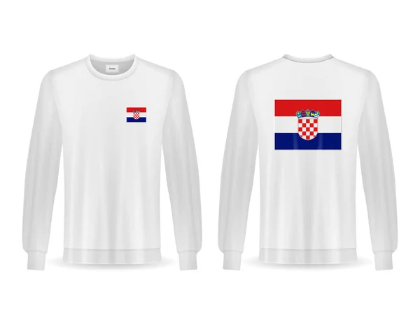 Sweatshirt Croatia Flag White Background Vector Illustration — Stock Vector