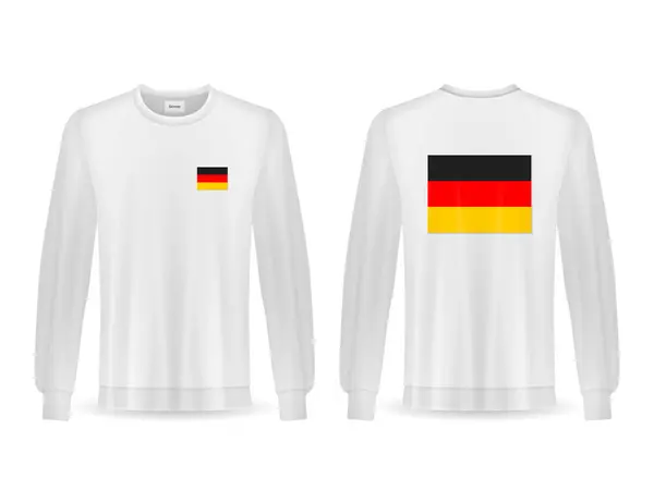 Sweatshirt Med Tysk Flagga Vit Bakgrund Vektorillustration — Stock vektor