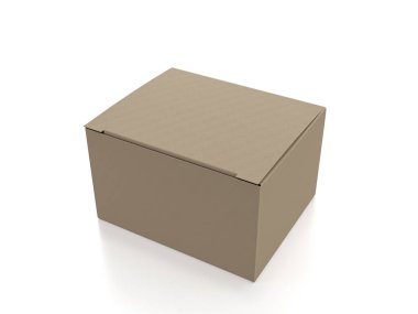 Packaging box on a white background. 3d illustration.
